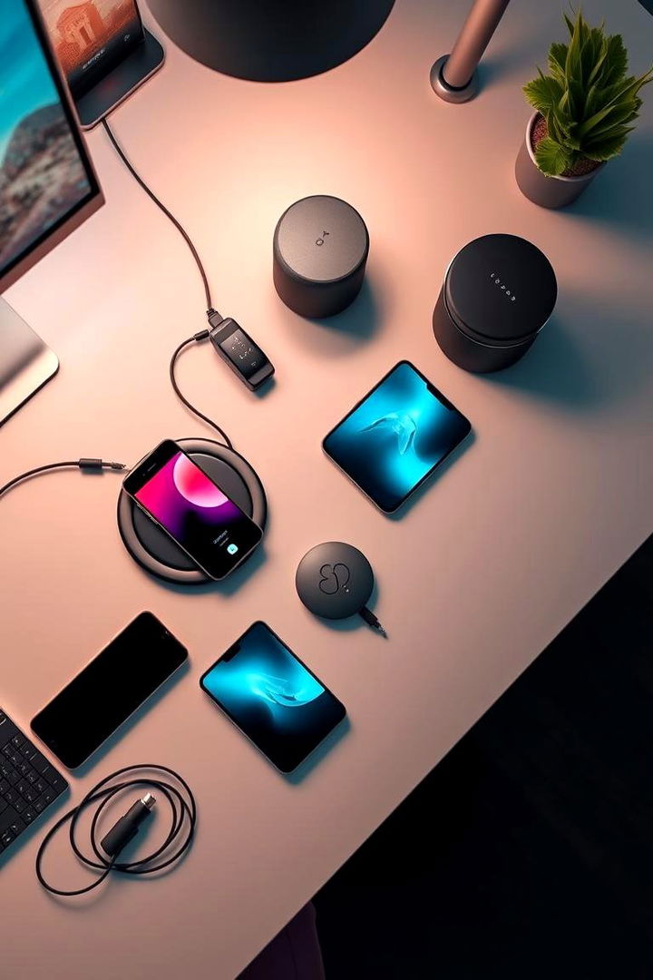Tech Integrated Workspace - 22 Home Office Ideas for Him