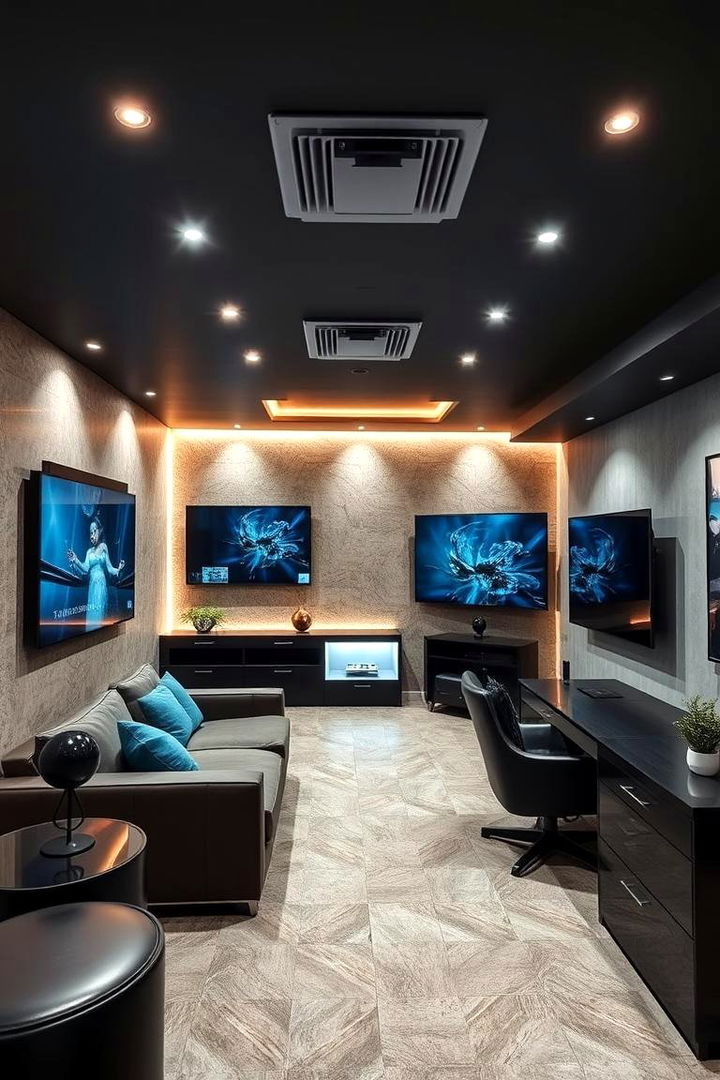 Tech Savvy Smart Basement - 22 Basement Ideas
