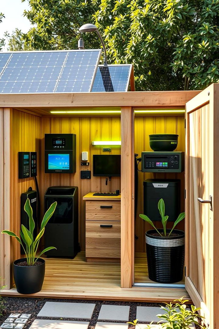 Tech Savvy Smart Shed - 22 Garden Shed Ideas