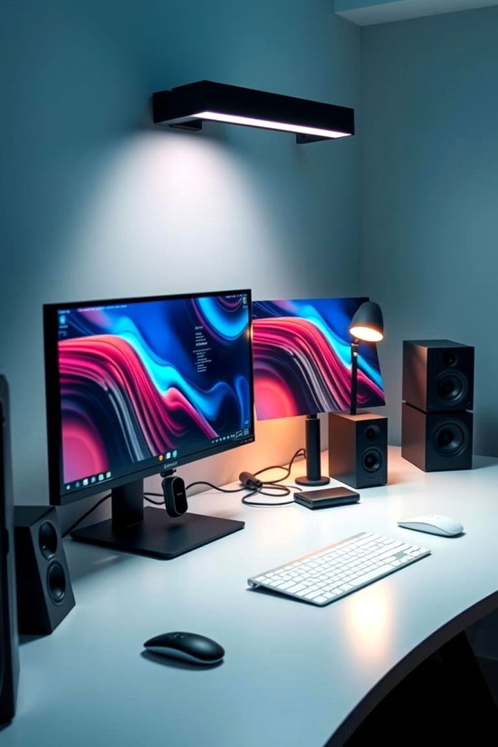 Tech Savvy Study Setup - 22 Study Room Ideas