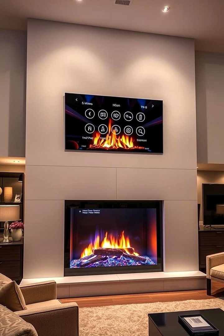 Tech savvy Smart Fireplace - 22 Two-story Fireplace Ideas