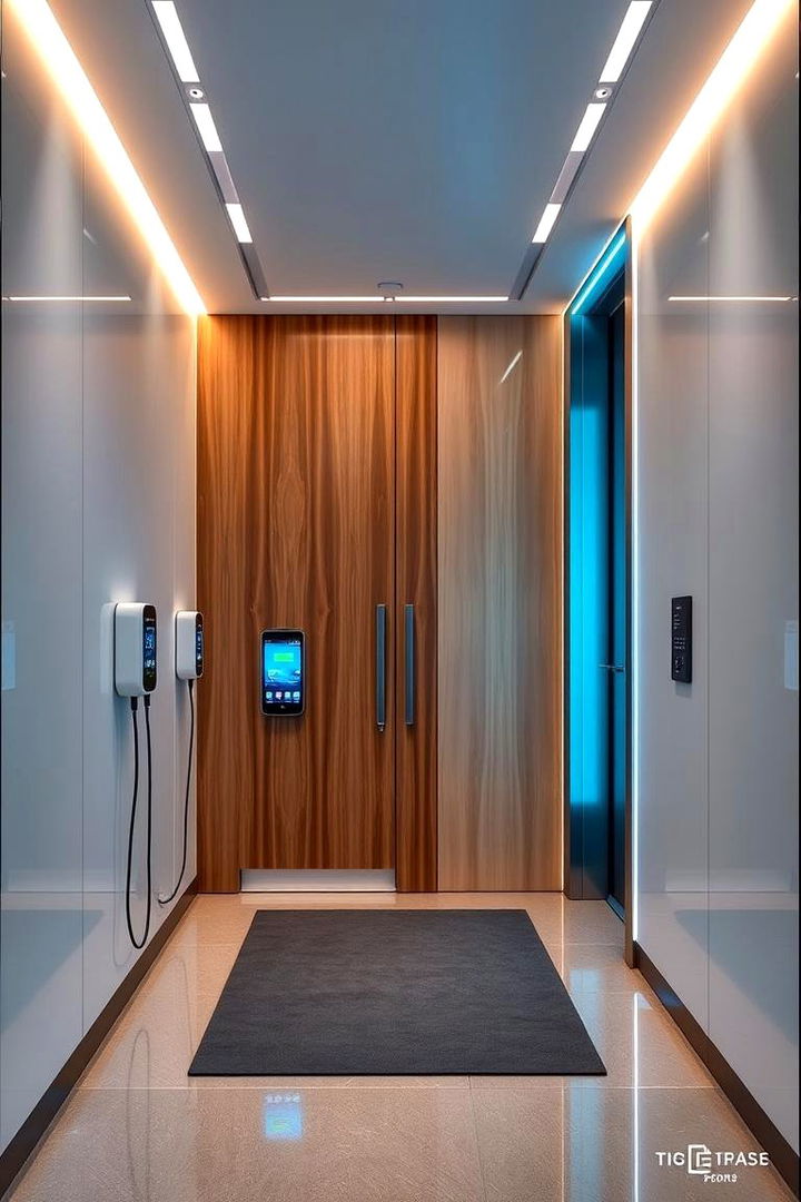 Technology Integrated Entryway - 22 Modern Entryway Ideas