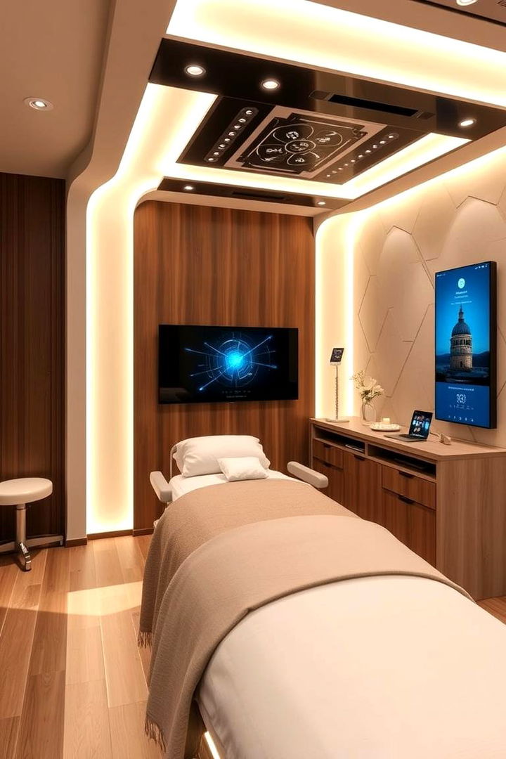 Technology Integrated Sanctuary - 22 Esthetician Room Ideas
