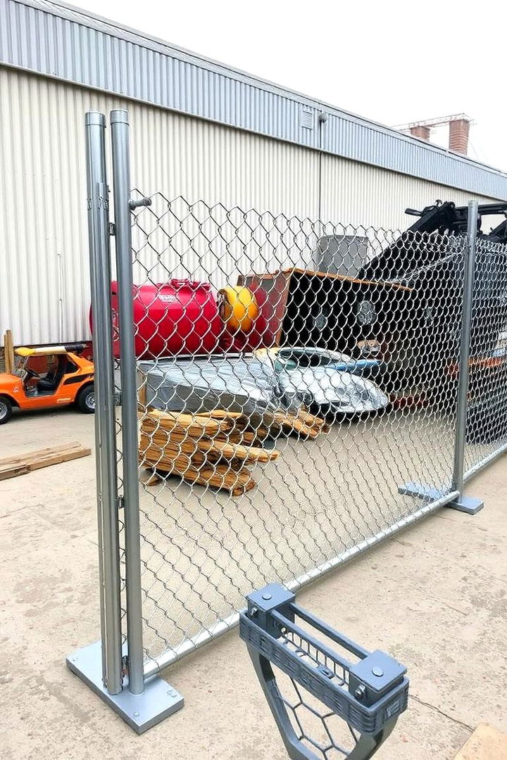 Temporary Chain Fence Partitions - 22 Temporary Fence Ideas