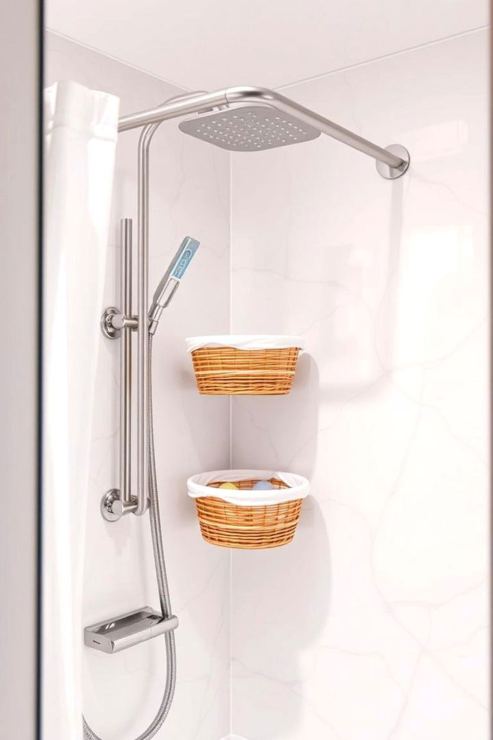 Tension Rods for Flexible Storage - 22 Shower Storage Ideas