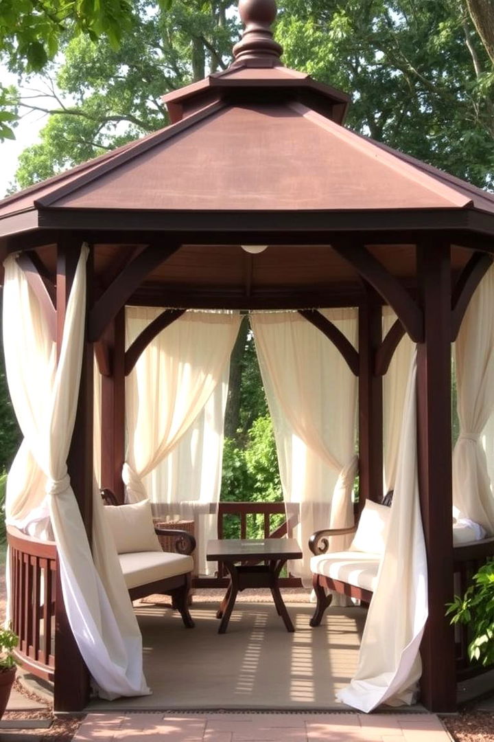 Tent or Gazebo Retreats Creating Intimate Havens - 22 Memorial Garden Ideas