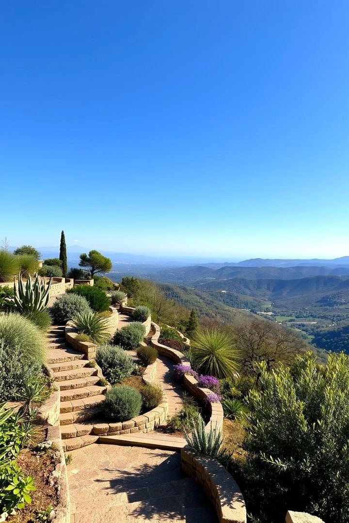 Terraced Landscape Drama - 22 Mediterranean Garden Ideas