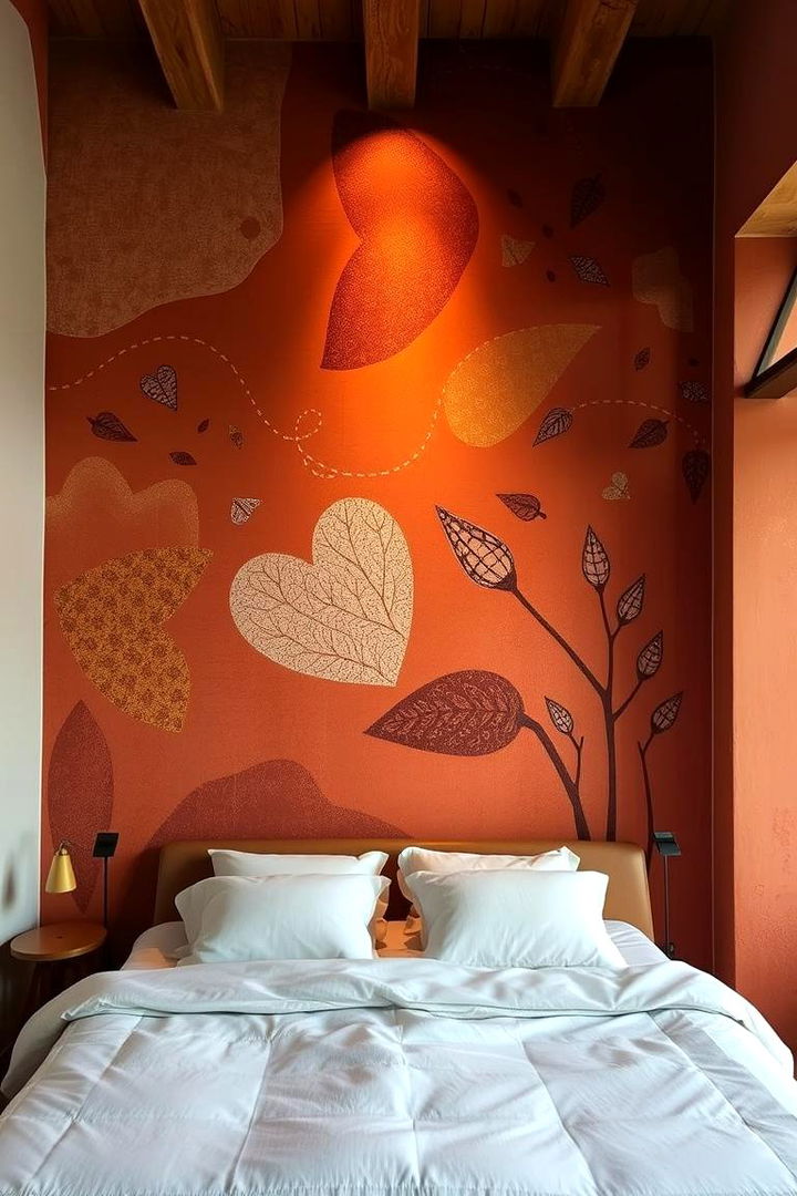 Terracotta Wall Murals - 22 Terracotta Bedroom Ideas