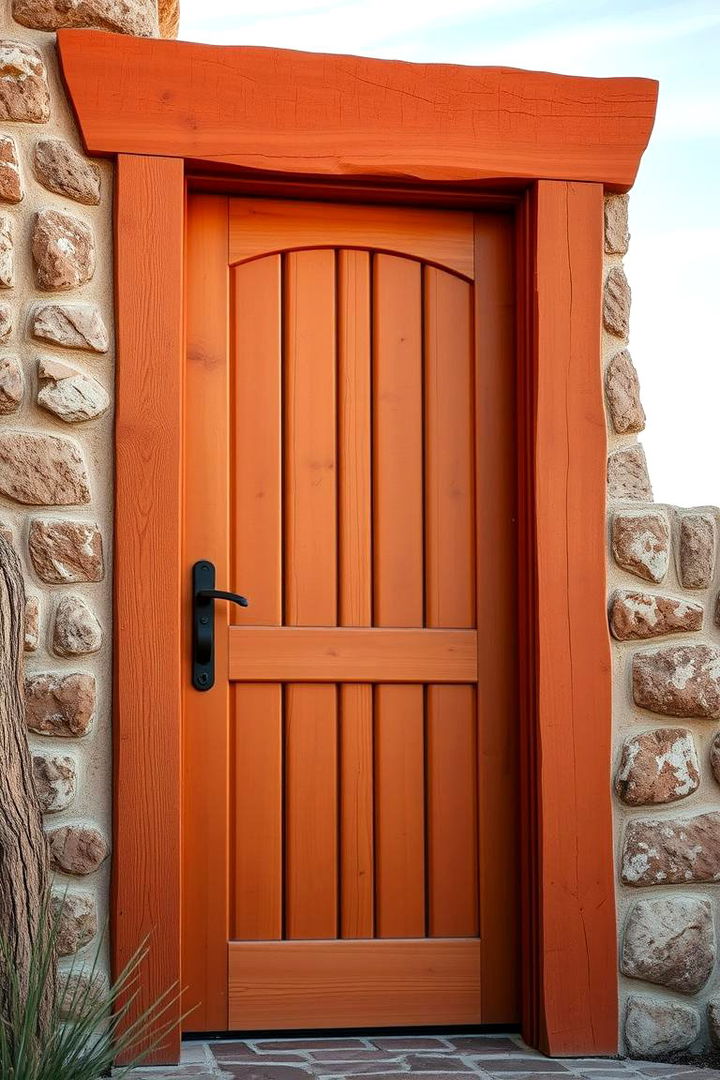 Terracotta Warmth - 22 Cedar Front Door Colors Ideas