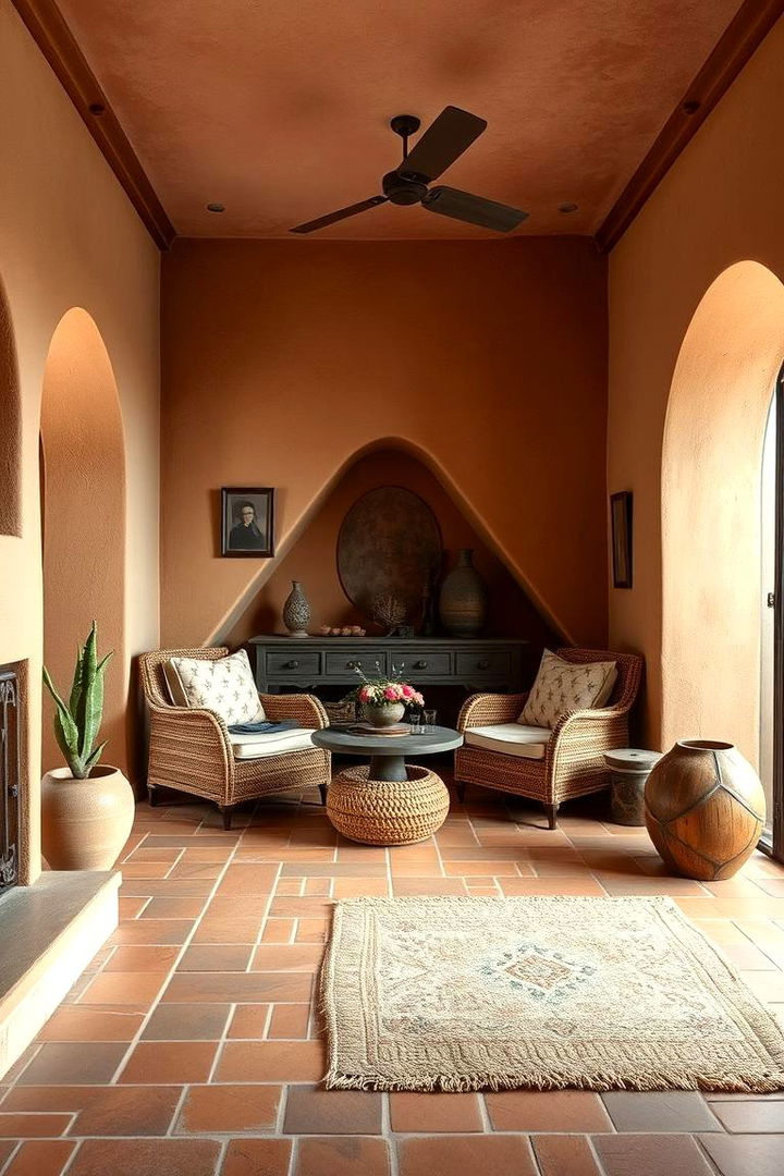 Terracotta and Adobe Accents - 22 Southwest Living Room Ideas