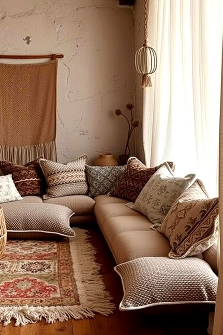 Textile Layers for Comfort - 22 Rustic Living Room Ideas