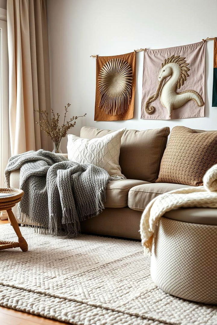 Textile Layers for Warmth - 22 Scandinavian Living Room Ideas