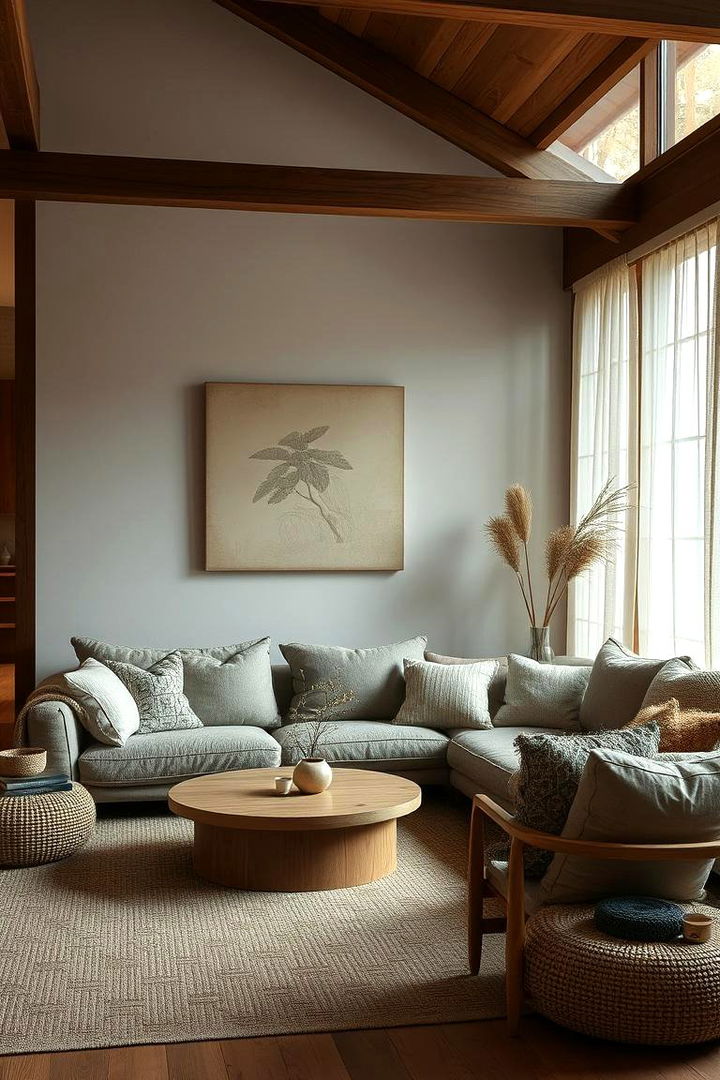 Textural Accents to Enhance Depth - 22 Japandi Living Room Ideas