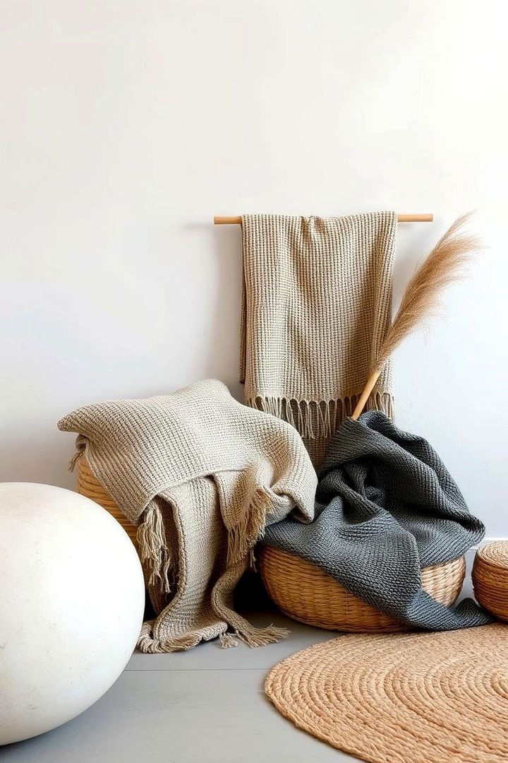 Textural Harmony - 22 Minimalist Modern Boho Living Room Ideas