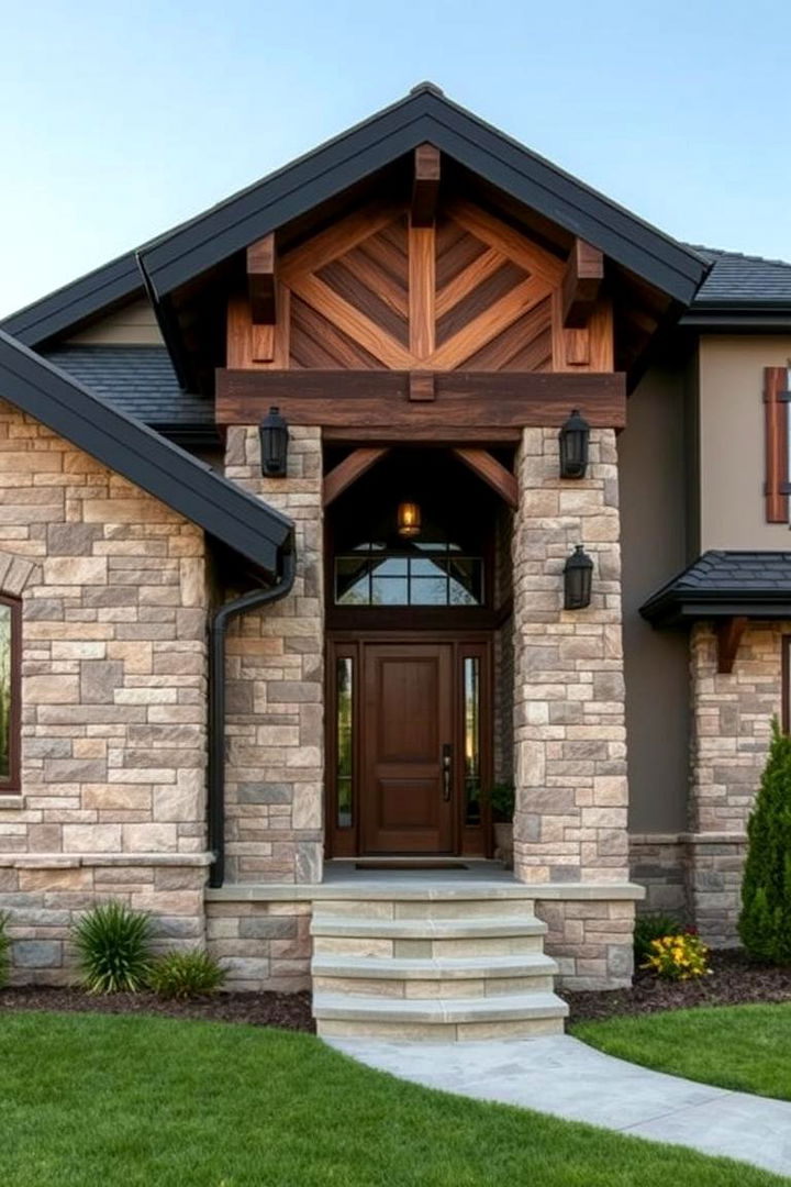 Textural Harmony and Depth - 22 Exterior Home with a Black Roof Ideas