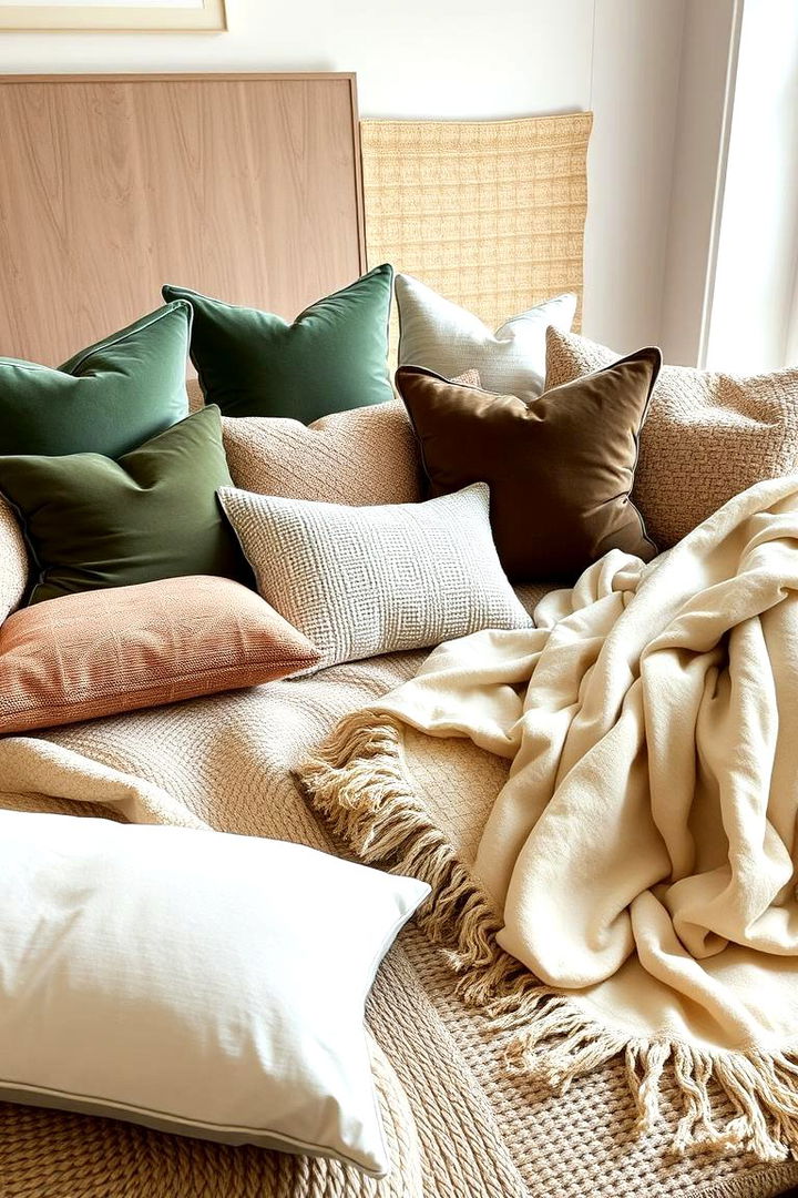 Textural Layers Mixing Patterns and Materials - 22 Cream and Gold Living Room Ideas