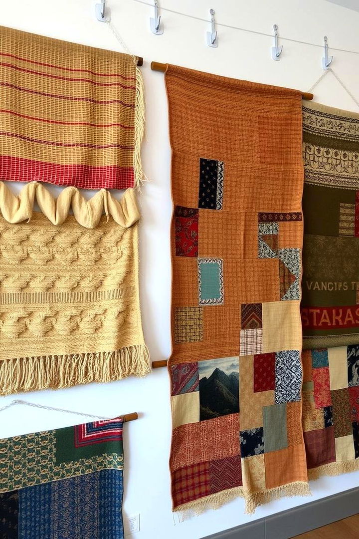 Textural Tapestry and Textile Collages - 22 Bohemian Maximalist Decor Ideas