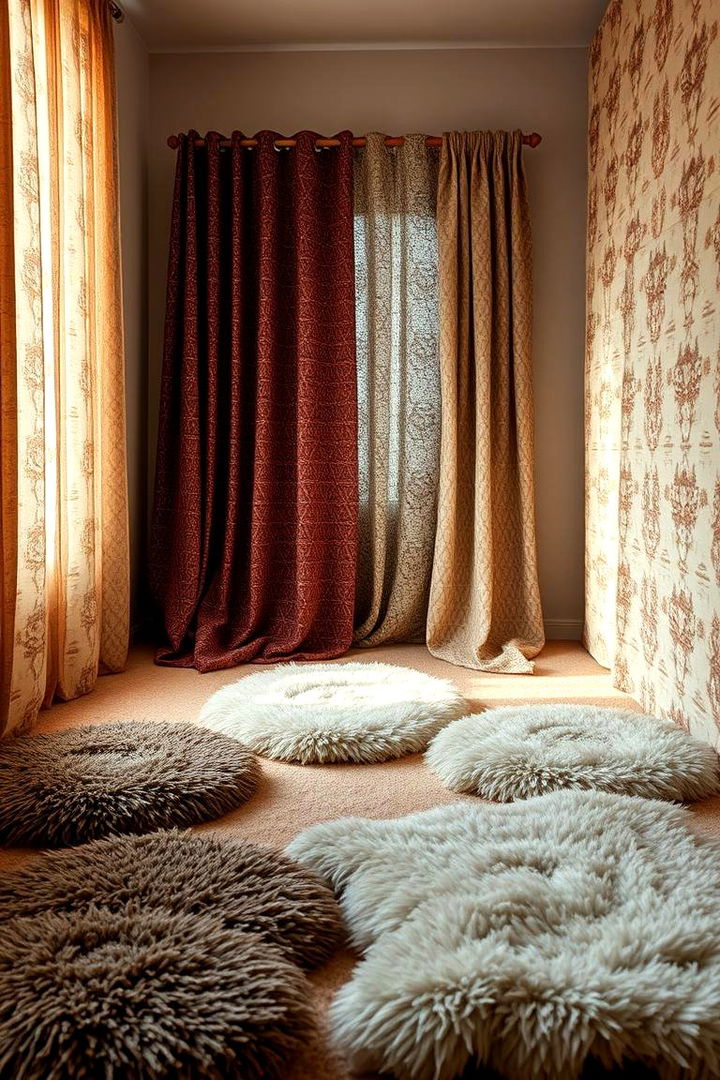 Textural Variety with Rugs and Curtains - 22 Eclectic Bedroom Ideas