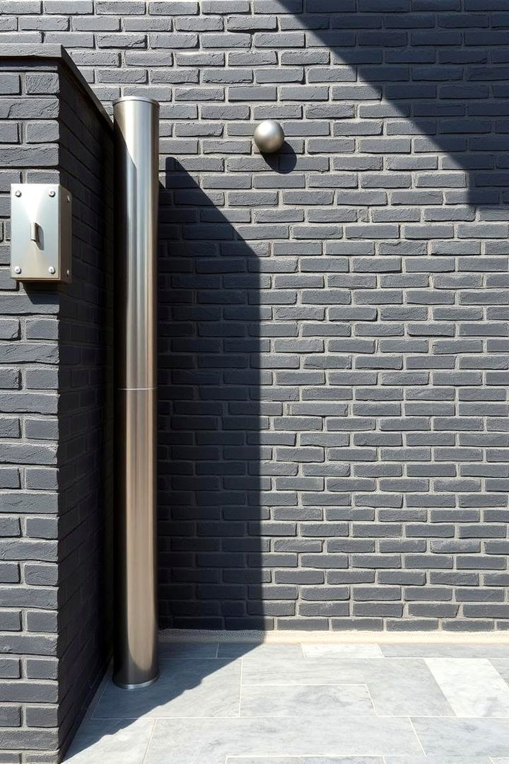 Textural and Material Harmony - 22 Black Brick House Exteriors