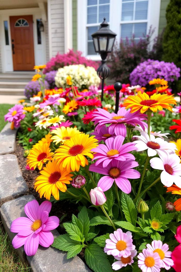 Textural and Structural Contrast - 22 Front Yard Flower Bed Ideas