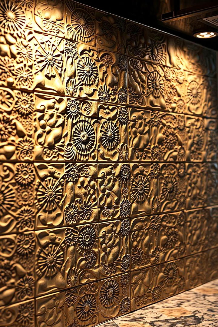 Textured 3D Tile Innovations - 22 Bathroom Backsplash Ideas