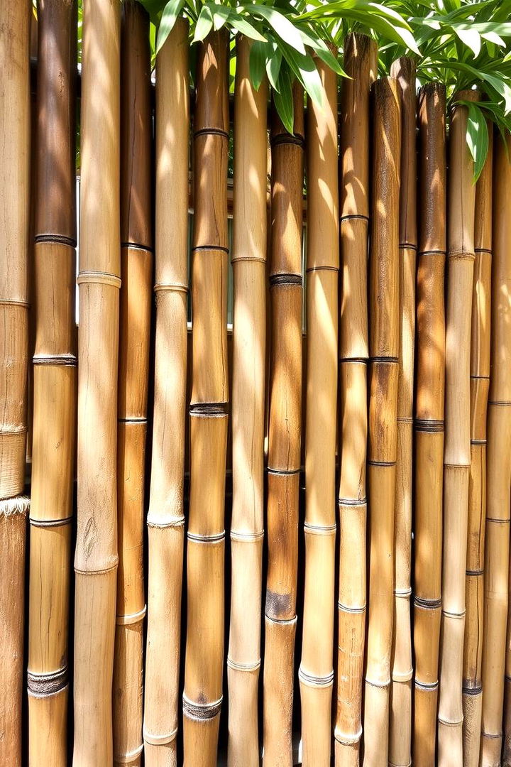 Textured Bamboo Retreat - 22 Decorative Fence Ideas