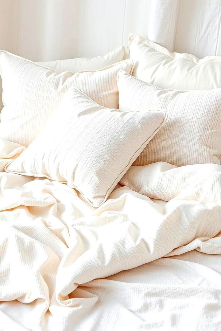 Textured Beach Bedding - 22 Boho Beach Bedroom Ideas