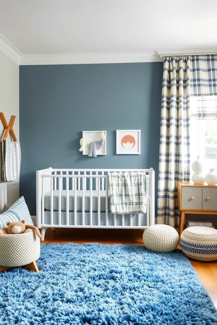 Textured Blue Rugs - 22 Blue Nursery Ideas