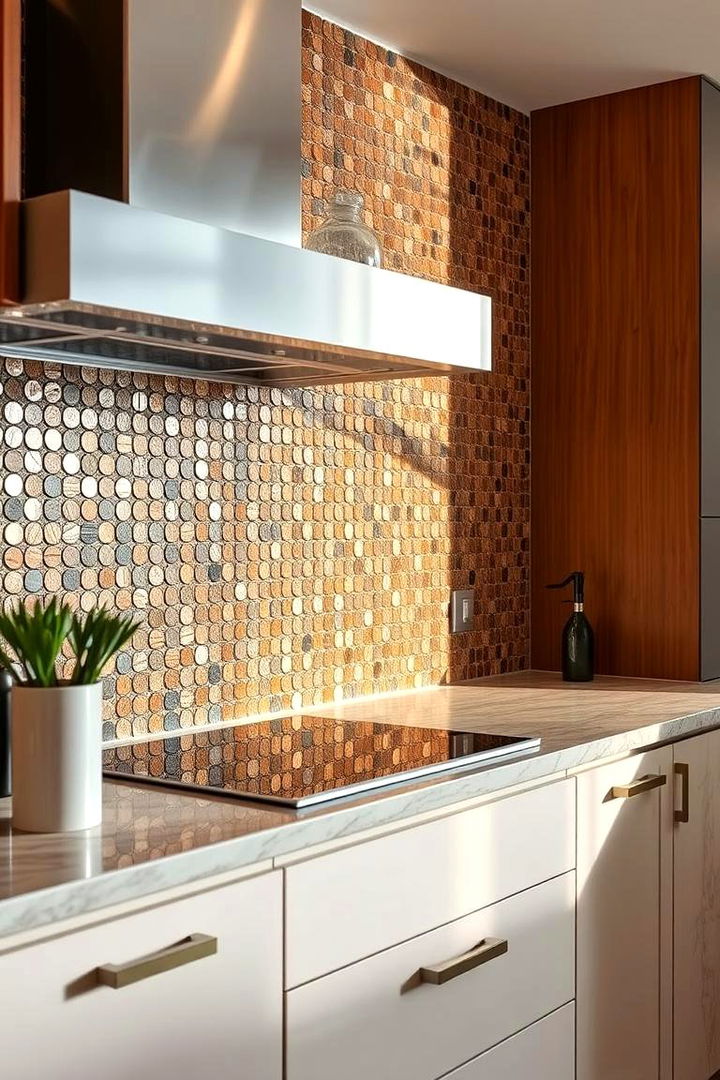 Textured Brown Backsplashes - 22 Brown Kitchen Ideas