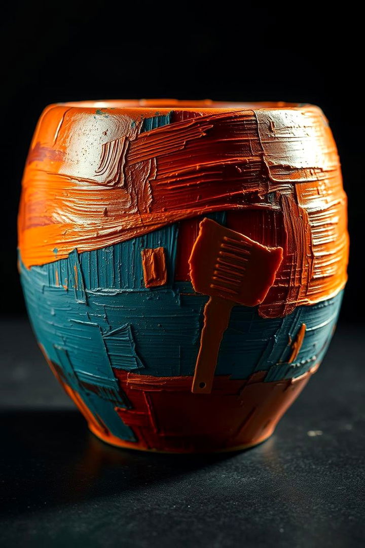 Textured Brush Stroke Innovations - 22 Painted Pot Ideas