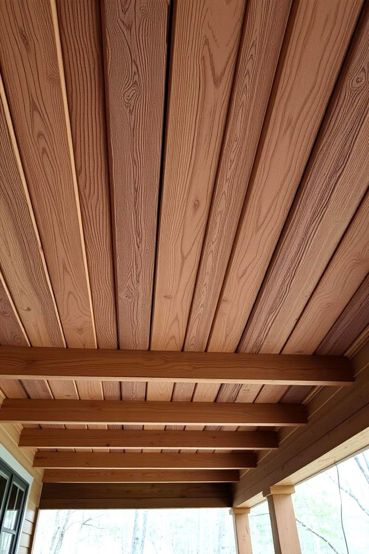 Textured Ceiling Designs - 22 Partially Covered Deck Ideas