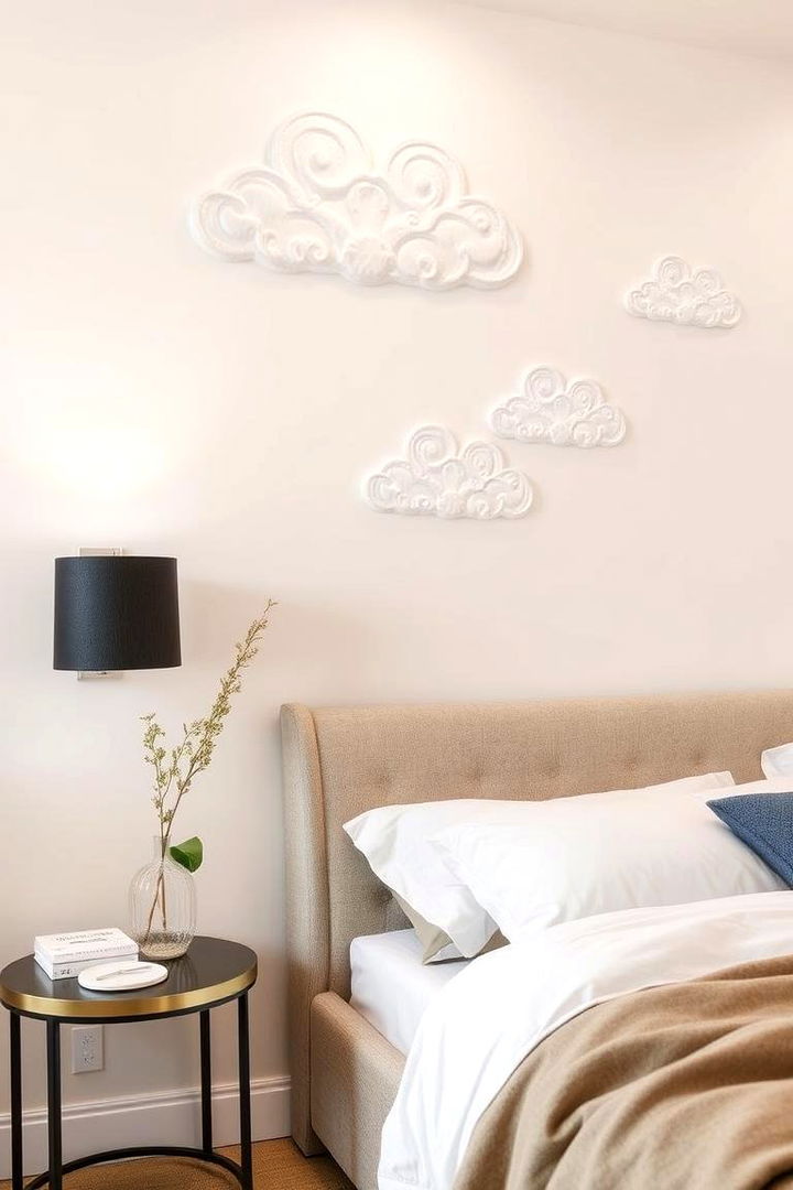 Textured Cloud Wall Decals - 22 Cloud-Themed Bedroom Ideas