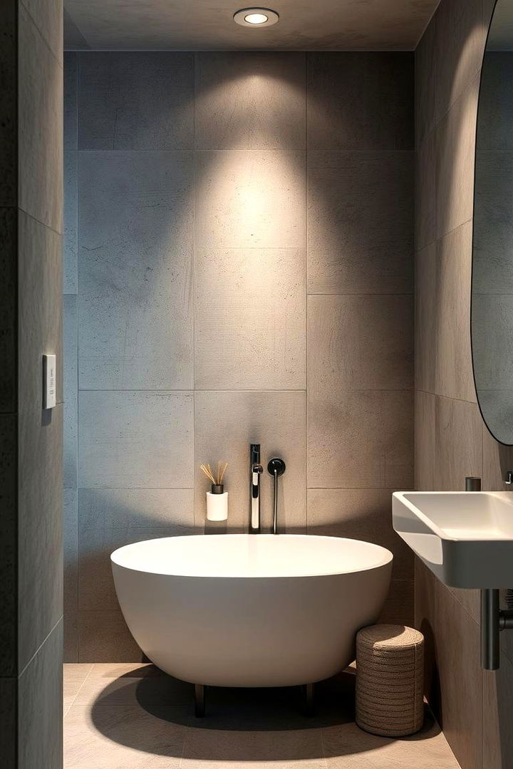 Textured Concrete Walls for Bathrooms - 22 Concrete Bathroom Ideas