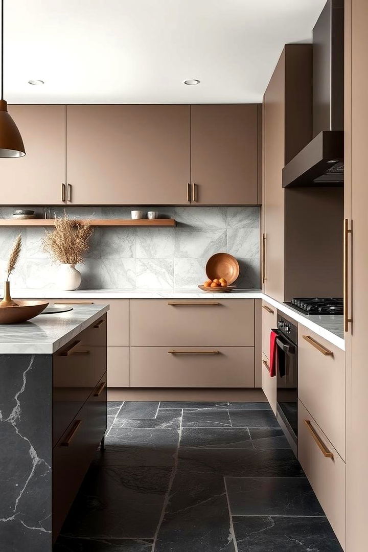 Textured Contrast Slate Floor Kitchen - 22 Kitchens With Slate Floors