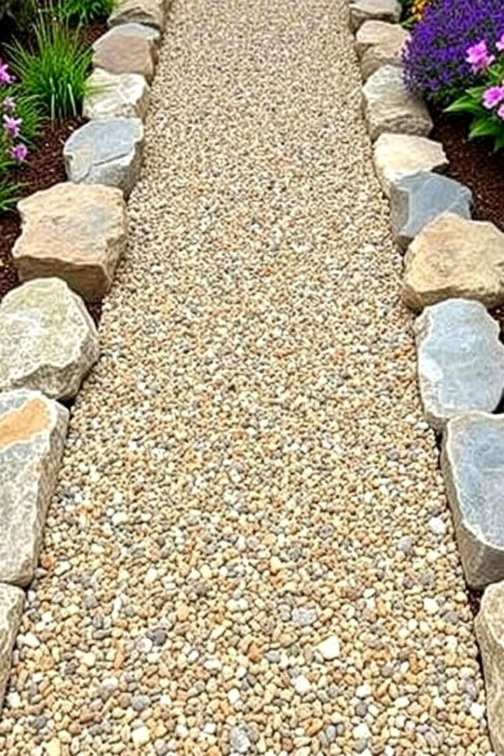 Textured Contrasts in Design - 22 Pea Gravel Walkway Ideas