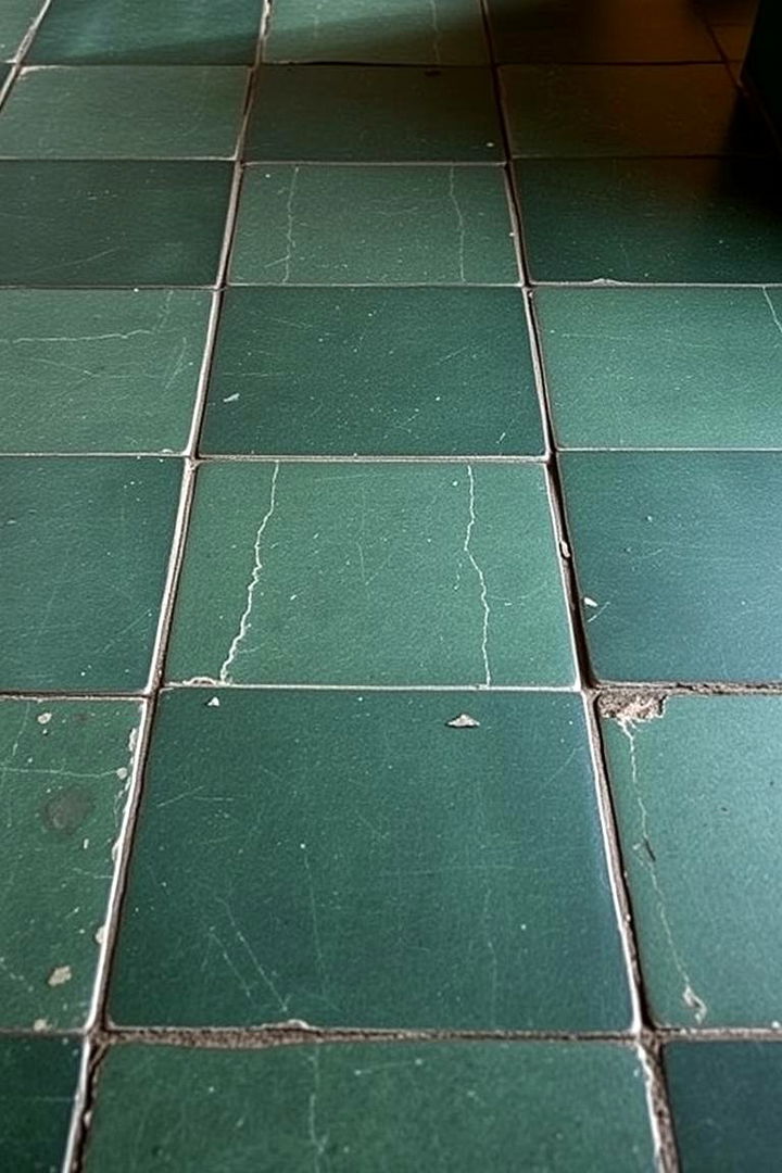 Textured Dark Green Flooring - 22 Dark Green Kitchen Ideas