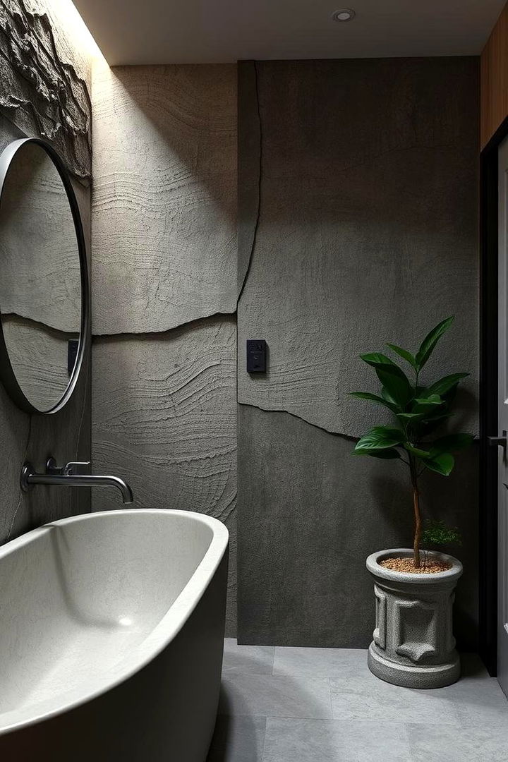 Textured Design Details - 22 Green and Grey Bathroom Ideas
