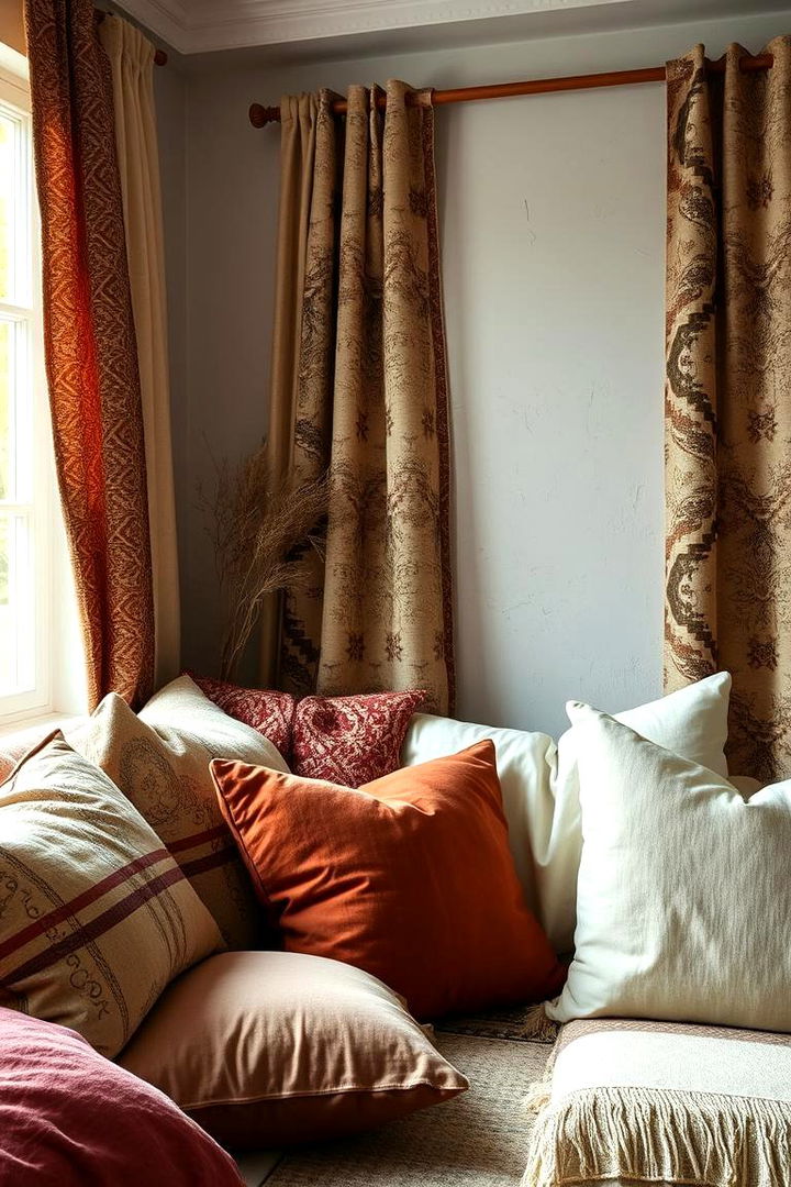 Textured Fabrics and Patterns - 22 Gypsy Bohemian Living Room Ideas