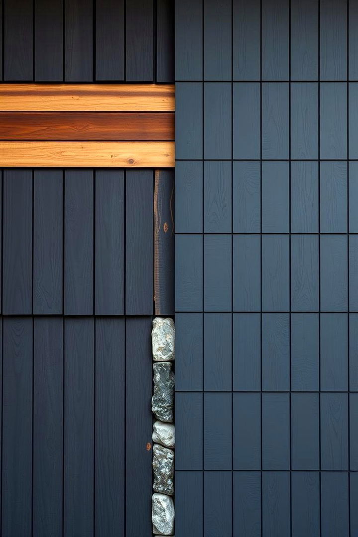 Textured Facade Fusion - 22 Dark Grey House Exterior Ideas