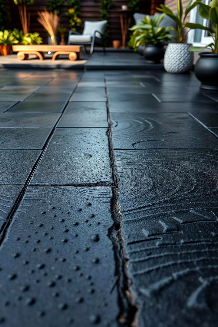 Textured Finishes Exploration - 22 black concrete patio ideas