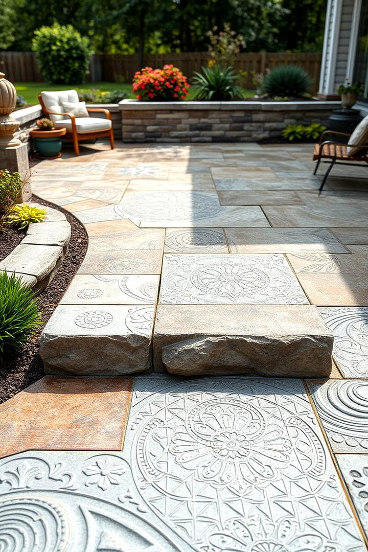 Textured Finishes for Visual Interest - 22 Raised Concrete Patio Ideas