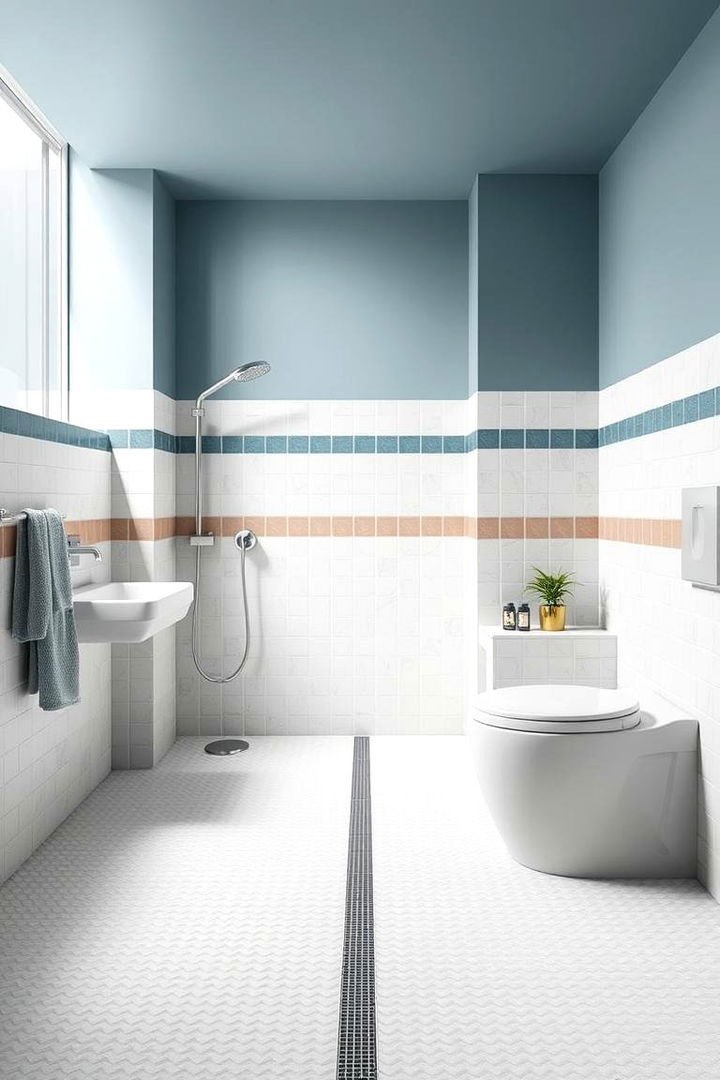 Textured Flooring for Safety - 22 Pool Bathroom Ideas