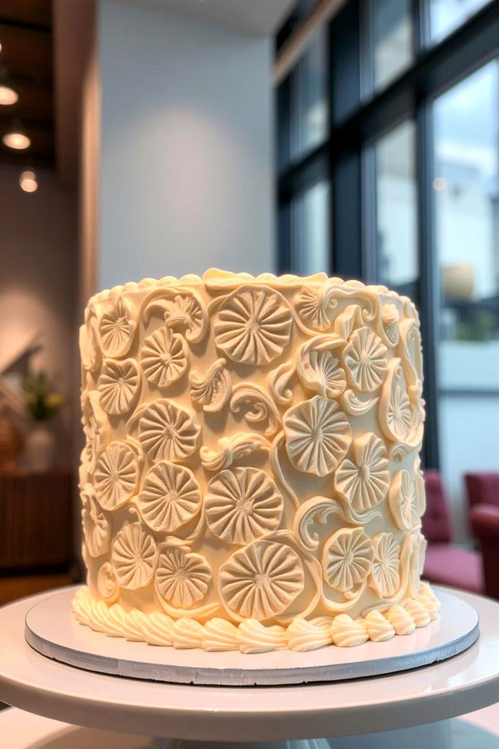 Textured Frosting Cake - 22 Small Wedding Cake Ideas