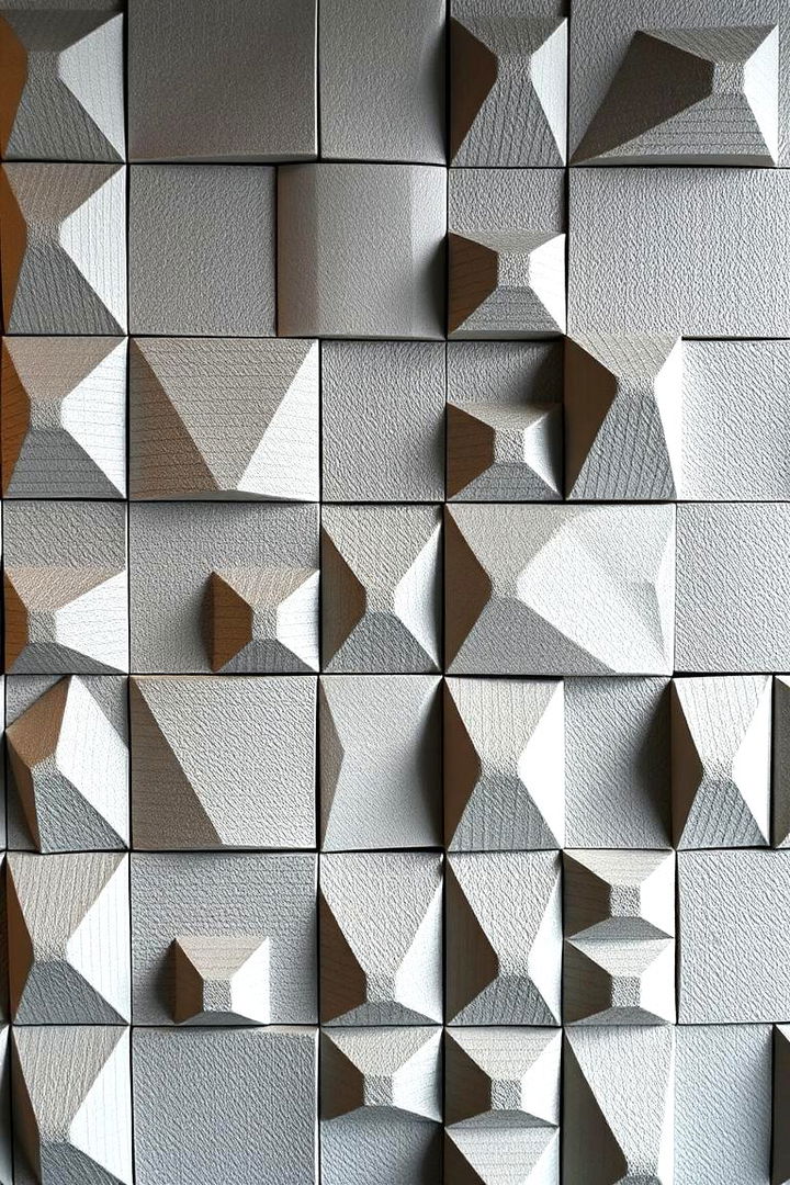 Textured Geometric Constructs - 22 Geometric Accent Wall Ideas
