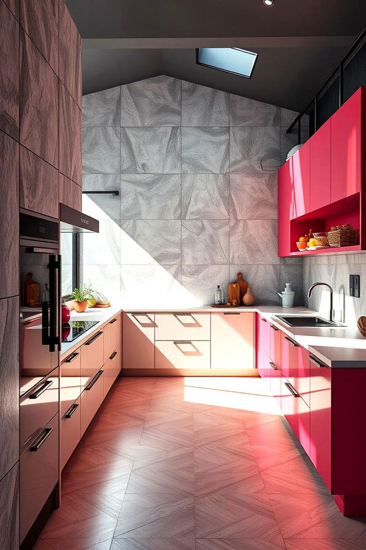 Textured Geometric Patterns - 22 Modern Kitchen Backsplash Ideas