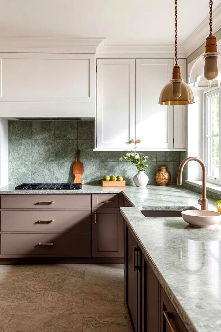 Textured Green Limestone Countertops - 22 Kitchen With Green Countertops Ideas