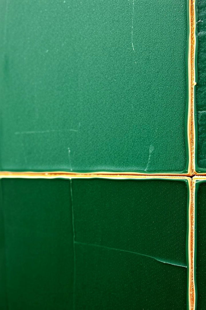 Textured Green Tiling - 22 Green and Gold Bathroom Ideas