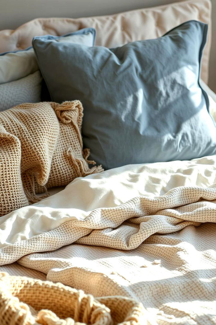 Textured Layers - 22 Light Blue Bedroom Ideas