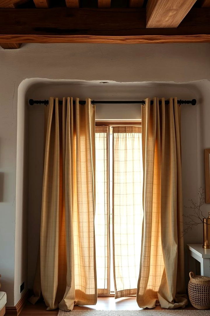 Textured Layers for Depth - 22 Sliding Door Curtain Ideas