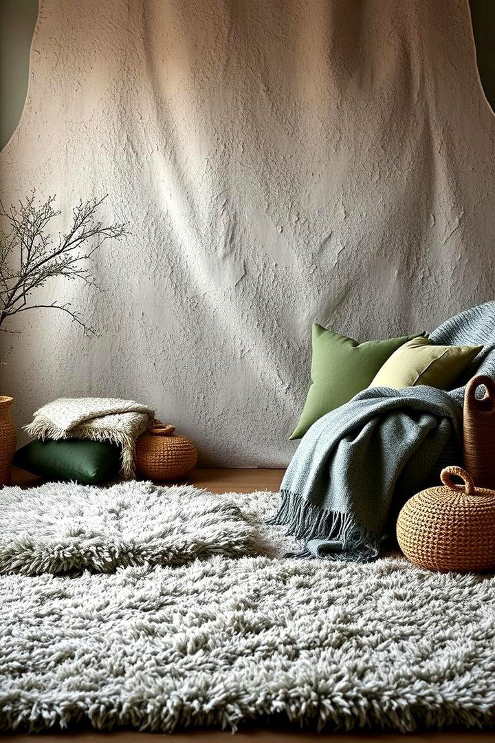 Textured Layers of Sage and Grey - 22 Sage Green and Grey Bedroom Ideas